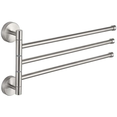 Mexen perchero giratorio triple para toallas, cromo - 7039243-00