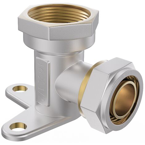 Mexen PEX-S gomito a compressione da parete con flangia PEX 20 x 1/2 GF - W97228-2012F-00