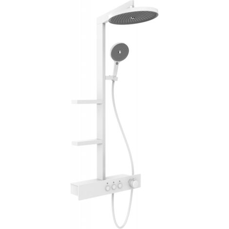 Mexen Plex set doccia esterna con soffione e miscelatore, bianco - 78103-20