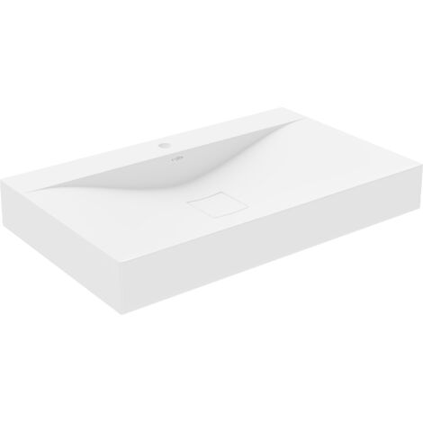 Mexen Poli lavabo da appoggio in conglomerato 1/O 80 x 48 cm, bianco - 23028001