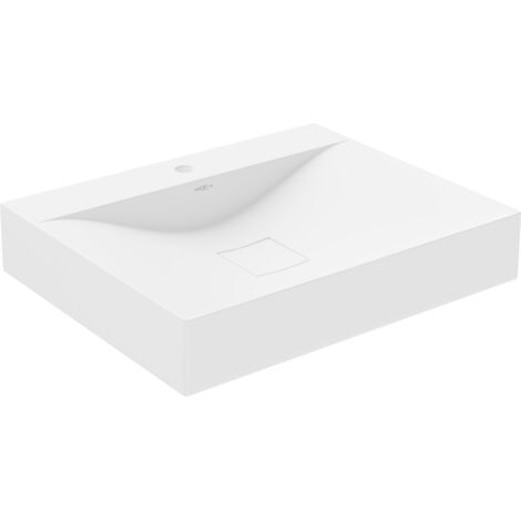 Mexen Poli lavabo sobre encimera de conglomerado 1/O 60 x 48 cm, blanco - 23026001