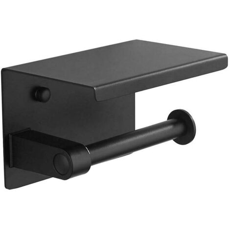 Mexen portarrollos con estante, negro - 701197-70