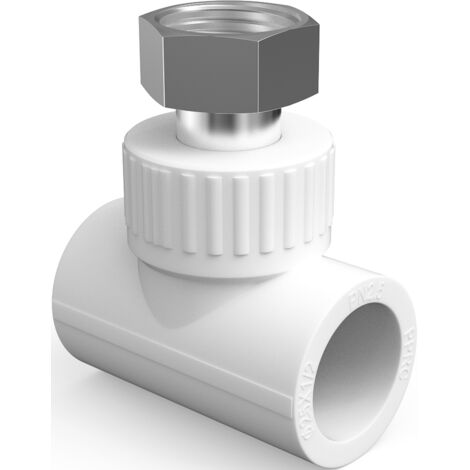 Mexen PPR giunto a T con semigiunto filettato saldato per tubi PPR 25 x 1/2 RG x 25 - W97347-2512F25-00