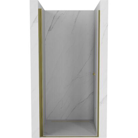 Mexen Pretoria Drehbare Duschtür 100 cm, transparent, gold - 852-100-000-50-00