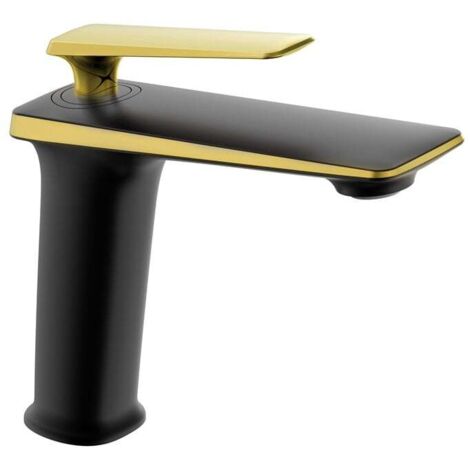 Mexen Purus robinet de lavabo, Noir/Or - 745800-75