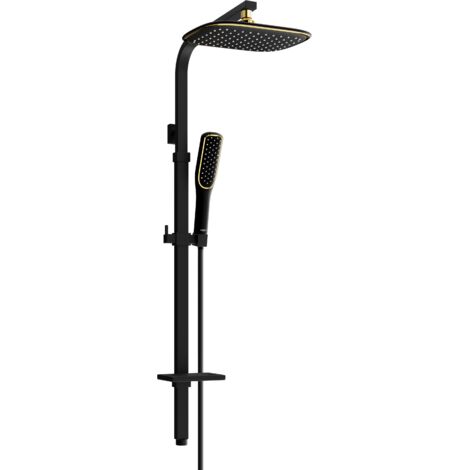 Mexen Q49 colonne de douche, noire/dorée - 798494995-75