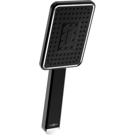 Mexen R-54 alcachofa de ducha de 1 funci贸n, negro/cromo - 79554-71