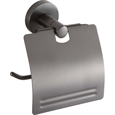 Mexen Remo soporte para papel higi茅nico, gris oscuro cepillado - 7050733-66