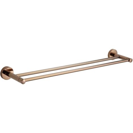 Mexen Remo toallero doble, oro rosa - 7050725-60