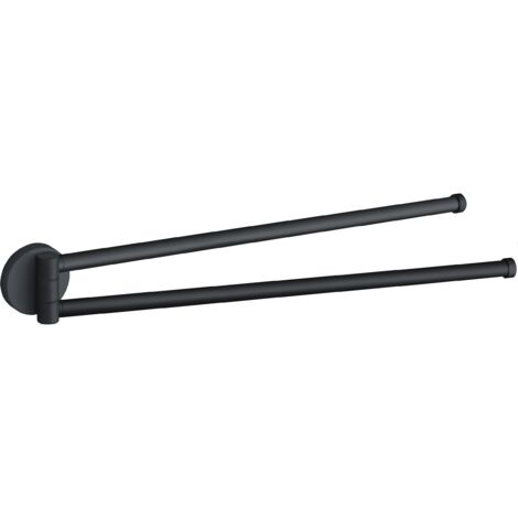 Mexen Remo toallero giratorio doble, negro - 70507255-70