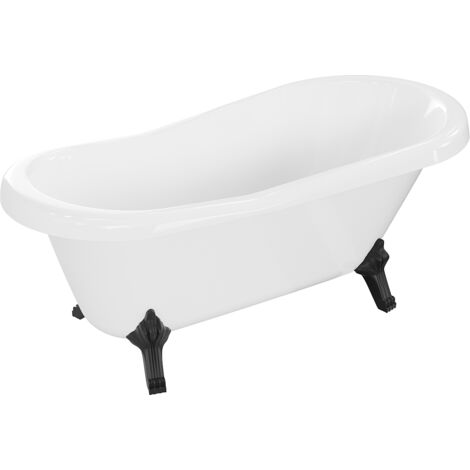 Mexen Retro baignoire autonome 150 x 73 cm, Blanc, pieds Noir - 53251507300-70