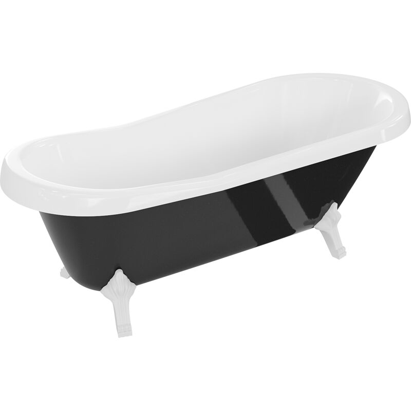 Mexen Retro Vasca Da Bagno Indipendente 170 X 75 Cm, Bianca nera, G...