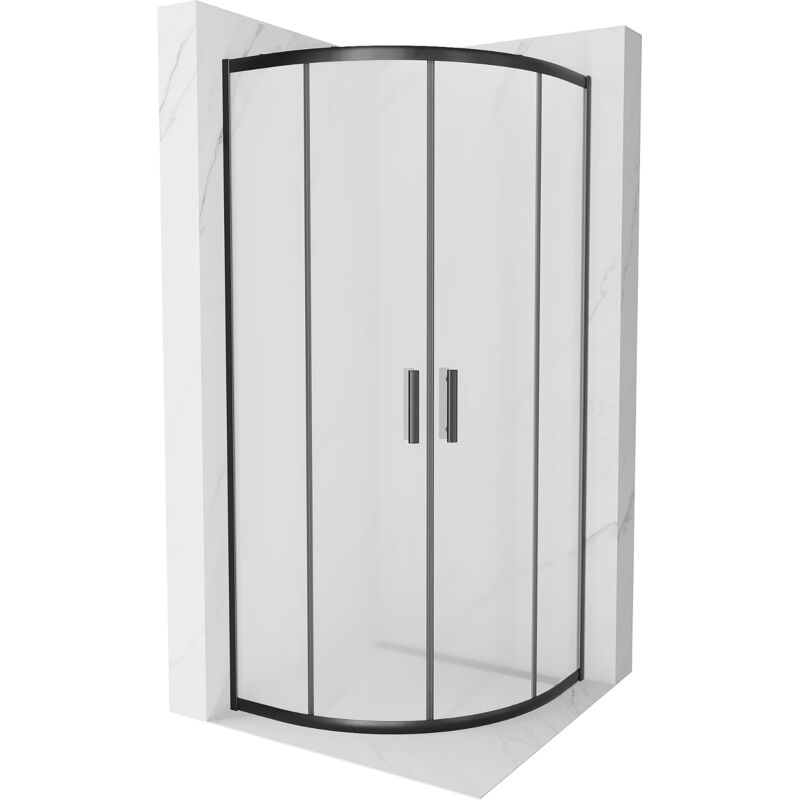 Mexen Rio Cabina Doccia Semicircolare 70 X 70 Cm, Ghiaccio, Nero 86...