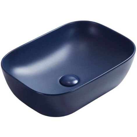 Mexen Rita lavabo da appoggio 45 x 32 cm, blu opaco - 21084542