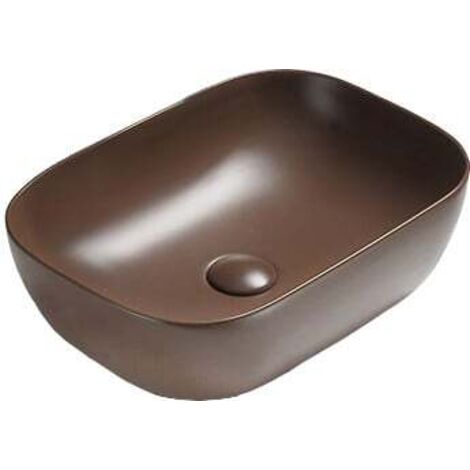 Mexen Rita lavabo da appoggio 45 x 32 cm, marrone opaco - 21084568