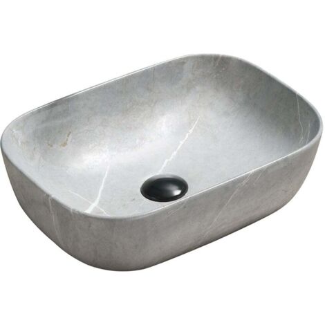Mexen Rita lavabo de comptoir 45 x 32 cm, Gris pierre - 21084596
