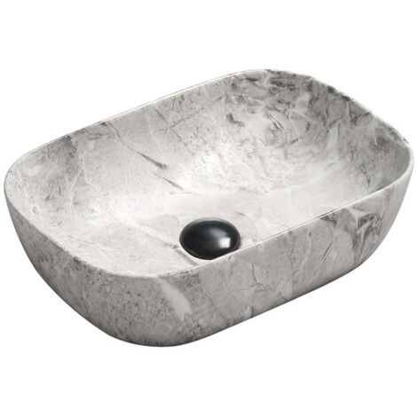 Mexen Rita lavabo de comptoir 45 x 32 cm, Gris pierre - 21084598