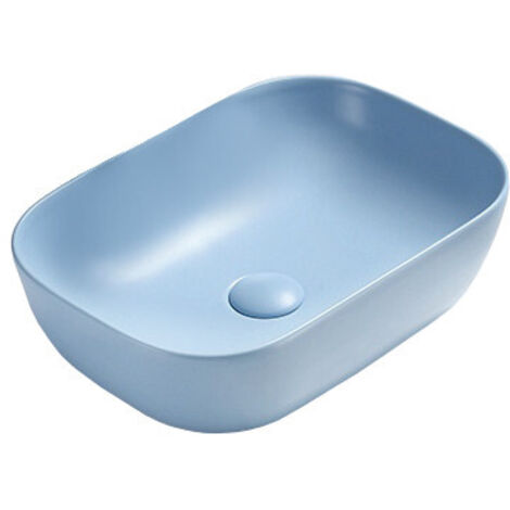 Mexen Rita lavabo de sobre encimera de 45 x 32 cm, azul mate - 21084549