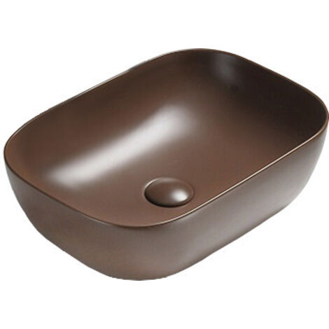 Mexen Rita lavabo sobre encimera 45 x 32 cm, marr贸n mate - 21084568