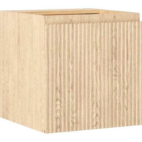 Mexen Rivel armario de ba帽o bajo lavabo 45 cm, 1 puerta, ranurado, roble - 91A21-04547-1-BF81