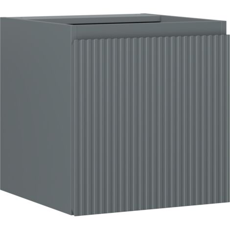 Mexen Rivel armoire de salle de bain sous lavabo 45 cm, 1 porte, rainurée, graphite mat - 91A21-04547-1-BF66