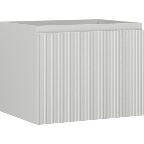 Mexen Rivel armoire de salle de bain sous-lavabo 60 cm, 1 tiroir, rainurée, gris mat - 91A20-06047-1-BF62