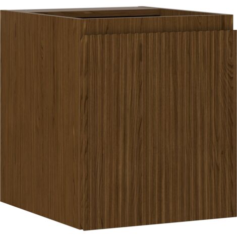 Mexen Rivel armoire de salle de bain sous-vasque 40 cm, 1 porte, rainurée, noyer - 91A21-04047-1-BF86