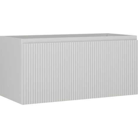 Mexen Rivel Badezimmer-Unterschrank 100 cm, 1 Schublade, geriffelt, mattgrau - 91A20-10047-1-BF62