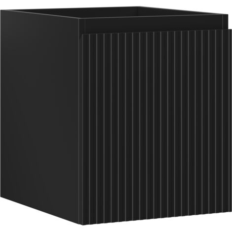 Mexen Rivel Badezimmer-Unterschrank 40 cm, 1 Schublade, geriffelt, schwarz matt - 91A20-04047-1-BF71