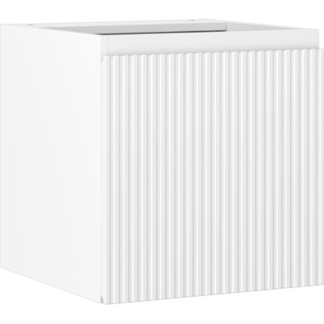 Mexen Rivel Badezimmer-Unterschrank 45 cm, 1 Tür, geriffelt, weiß matt - 91A21-04547-1-BF01
