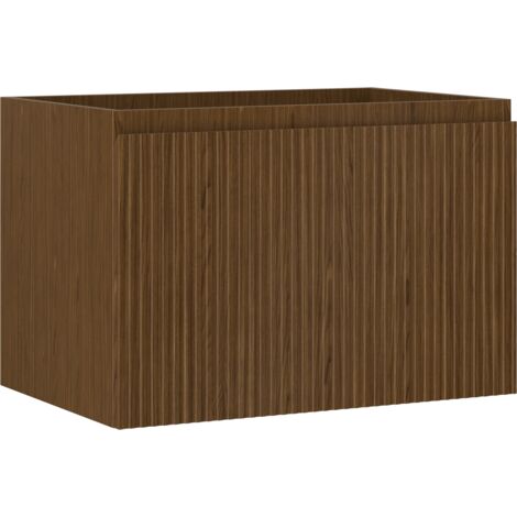 Mexen Rivel Badezimmer-Unterschrank 70 cm, 1 Schublade, geriffelt, Nussbaum - 91A20-07047-1-BF86
