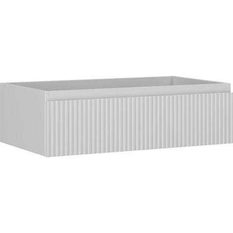 Mexen Rivel Badezimmer-Unterschrank 80 cm, 1 Schublade, geriffelt, grau matt - 91A20-08023-1-BF62