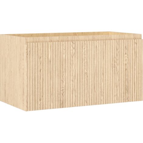 Mexen Rivel Badezimmer-Unterschrank 90 cm, 1 Schublade, gerillt, Eiche - 91A20-09047-1-BF81