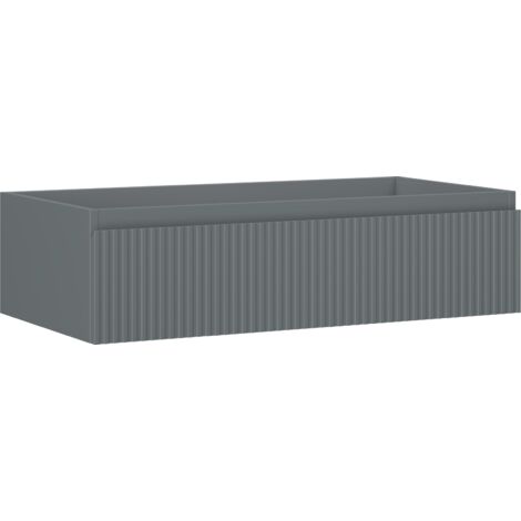 Mexen Rivel Badezimmer-Unterschrank 90 cm, 1 Schublade, gerillt, Graphit matt - 91A20-09023-1-BF66