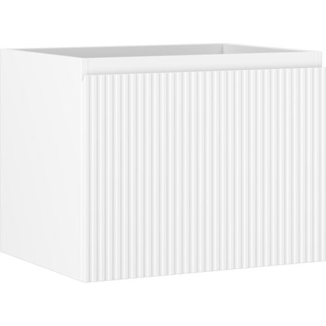 Mexen Rivel Badezimmerschrank für die Waschbeckenunterschrank 60 cm, 1 Schublade, geriffelt, weiß matt - 91A20-06047-1-BF01