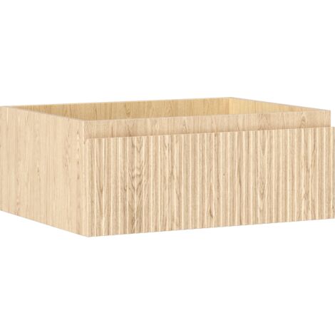 Mexen Rivel Badezimmerschrank unter Waschbecken 60 cm, 1 Schublade, geriffelt, Eiche - 91A20-06023-1-BF81