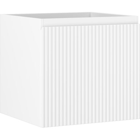Mexen Rivel Badezimmerunterschrank 50 cm, 1 Schublade, geriffelt, weiß matt - 91A20-05047-1-BF01
