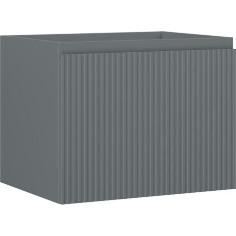 Mexen Rivel Badezimmerunterschrank 60 cm, 1 Schublade, geriffelt, Graphit matt - 91A20-06047-1-BF66