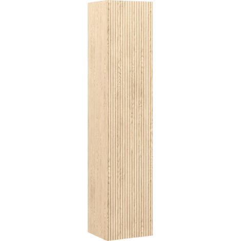 Mexen Rivel colonna bagno 35 cm, 1 porta, scanalata, rovere - 91A21-03016-1-BF81