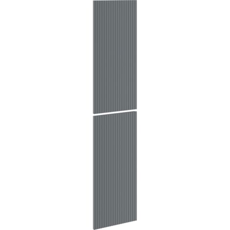 Mexen Rivel façade rainurée pour meuble de salle de bain 35 x 80 cm (2 pcs), graphite mat - 91A21-1600-300-2-66