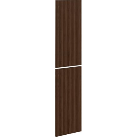 Mexen Rivel frontale scanalato per corpo mobiletto bagno 35 x 80 cm (2 pezzi), noce - 91A21-1600-300-2-86