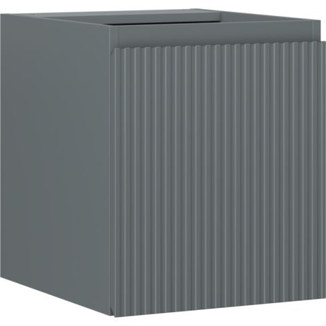 Mexen Rivel gabinete de ba帽o bajo lavabo 40 cm, 1 puerta, acanalado, grafito mate - 91A21-04047-1-BF66