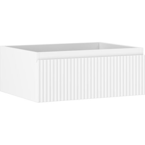 Mexen Rivel meuble de salle de bain 60 cm, 1 tiroir, rainuré, blanc mat - 91A20-06023-1-BF01