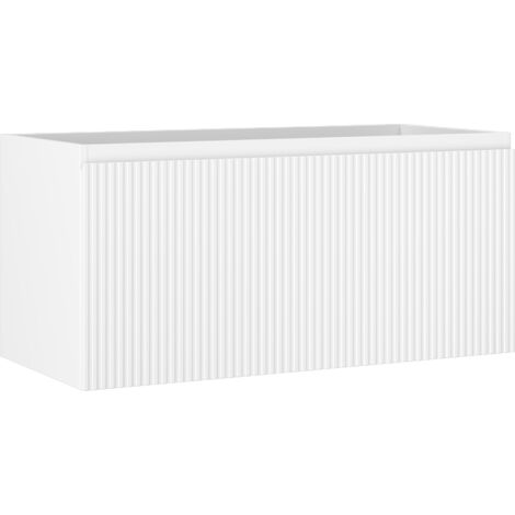 Mexen Rivel meuble de salle de bain sous lavabo 100 cm, 1 tiroir, rainuré, blanc mat - 91A20-10047-1-BF01