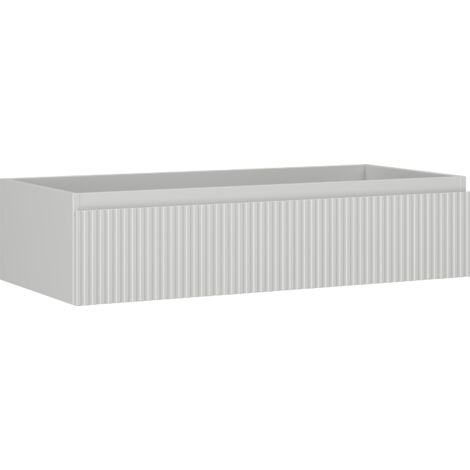 Mexen Rivel meuble de salle de bain sous lavabo 100 cm, 1 tiroir, rainuré, gris mat - 91A20-10023-1-BF62
