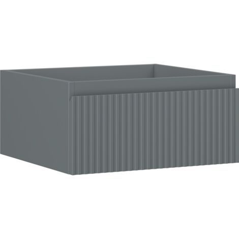 Mexen Rivel meuble de salle de bain sous-lavabo 50 cm, 1 tiroir, rainuré, graphite mat - 91A20-05023-1-BF66