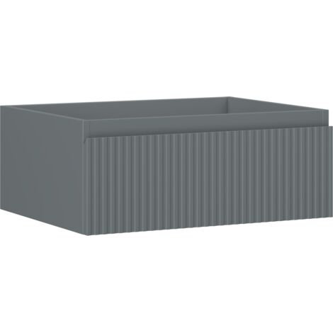 Mexen Rivel meuble de salle de bain sous-lavabo 60 cm, 1 tiroir, cannelé, graphite mat - 91A20-06023-1-BF66