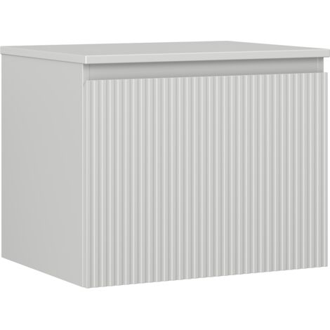 Mexen Rivel meuble de salle de bain sous lavabo 60 cm avec plateau, 1 tiroir, rainuré, gris mat - 91A20-06047-1-BFC62
