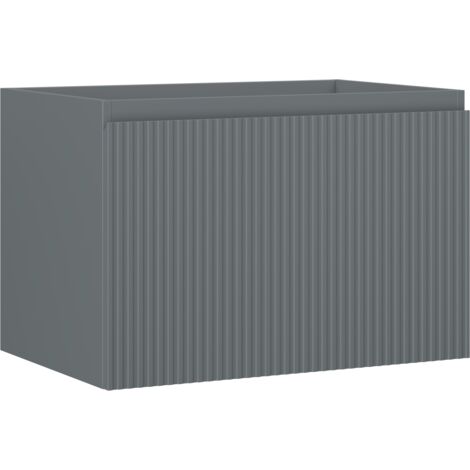 Mexen Rivel meuble de salle de bain sous-lavabo 70 cm, 1 tiroir, rainuré, graphite mat - 91A20-07047-1-BF66