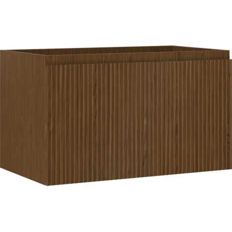 Mexen Rivel meuble de salle de bain sous lavabo 80 cm, 1 tiroir, rainuré, noyer - 91A20-08047-1-BF86